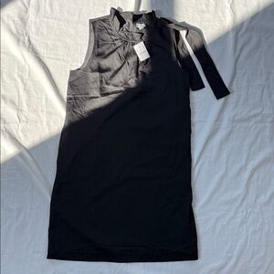 J Crew Black Sleeveless Dress with Bow Detail